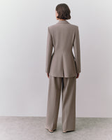 Person wearing a tailored suit shown from the back.