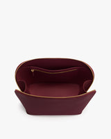 Open pouch with zipper pocket inside