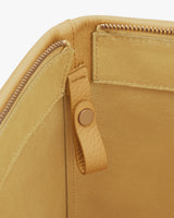 Open bag showing interior pocket and zipper detail