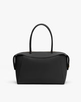 Handbag with two handles and a structured design.