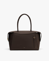Handbag with top handles and a minimal design