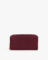 Rectangular zippered pouch on flat surface