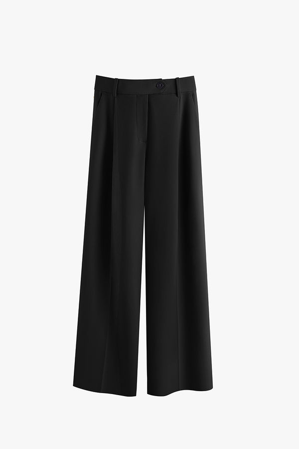 Wool Wide Leg Pant Black / Large