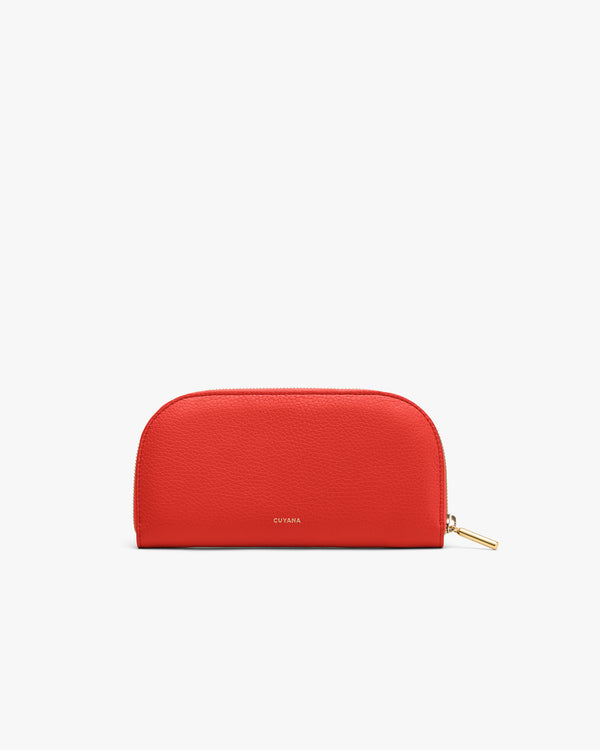 Curved Zip Wallet Chili / One Size