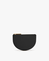 Small half-circle purse with a zipper on top