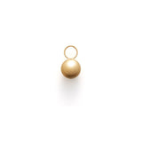 Round pendant with a loop on top, isolated on a white background.