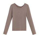 Long-sleeved sweater displayed on plain background