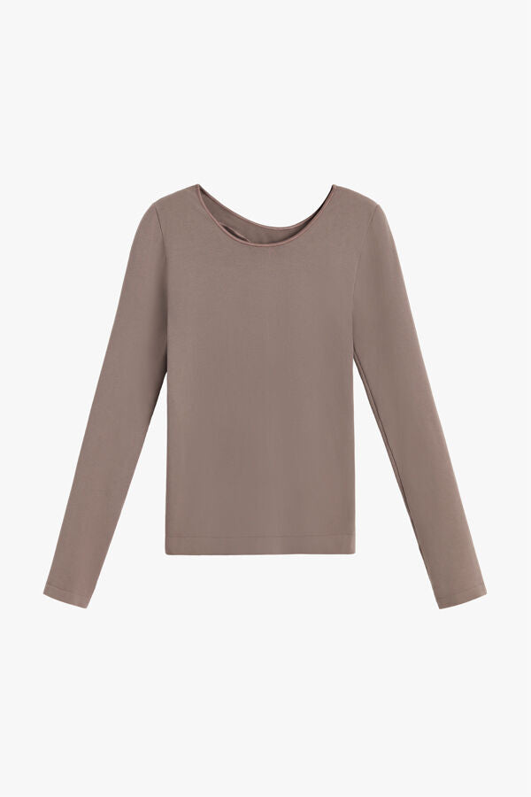 Stretch Long Sleeve Tee Mushroom / Small - Medium