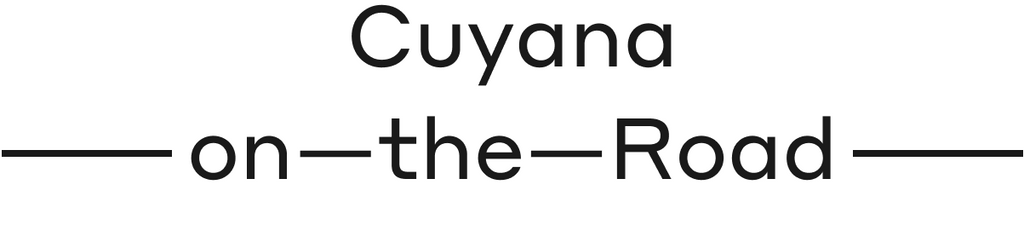 Text Cuyana on-the-Road with horizontal lines above and below the caption.