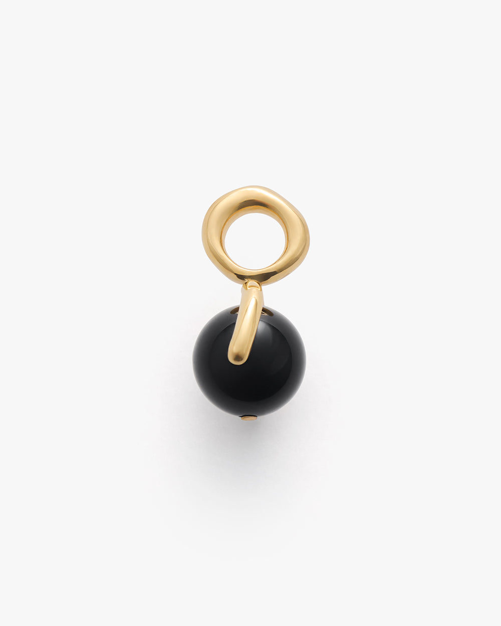 Pendant with a circular loop and a round bead.