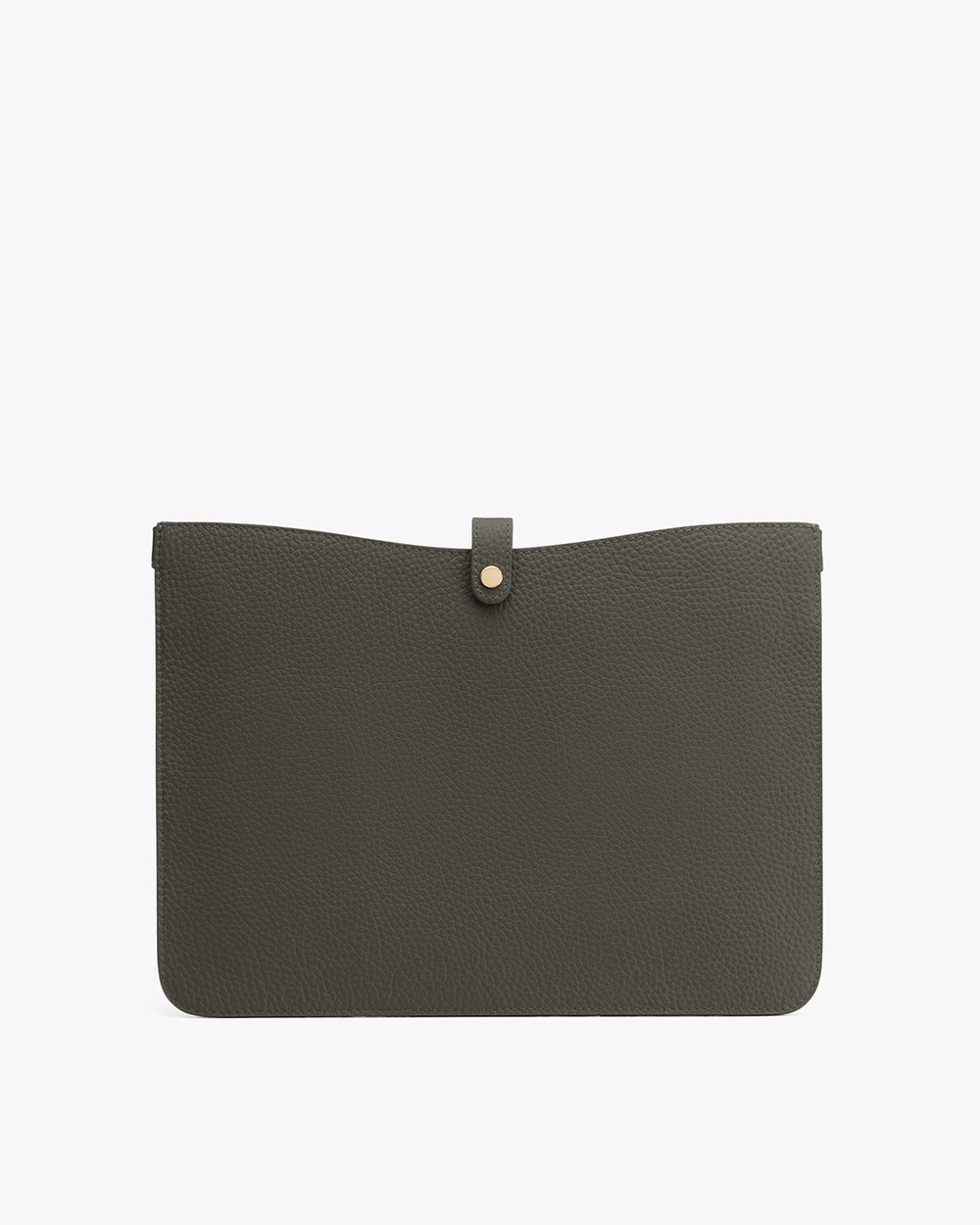 Pouch with flap and button closure