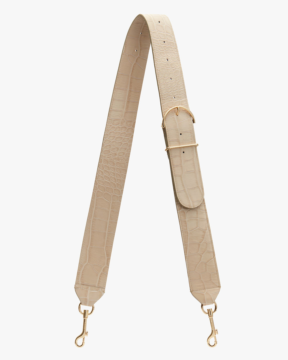 Adjustable strap with buckle and clip attachments at ends.