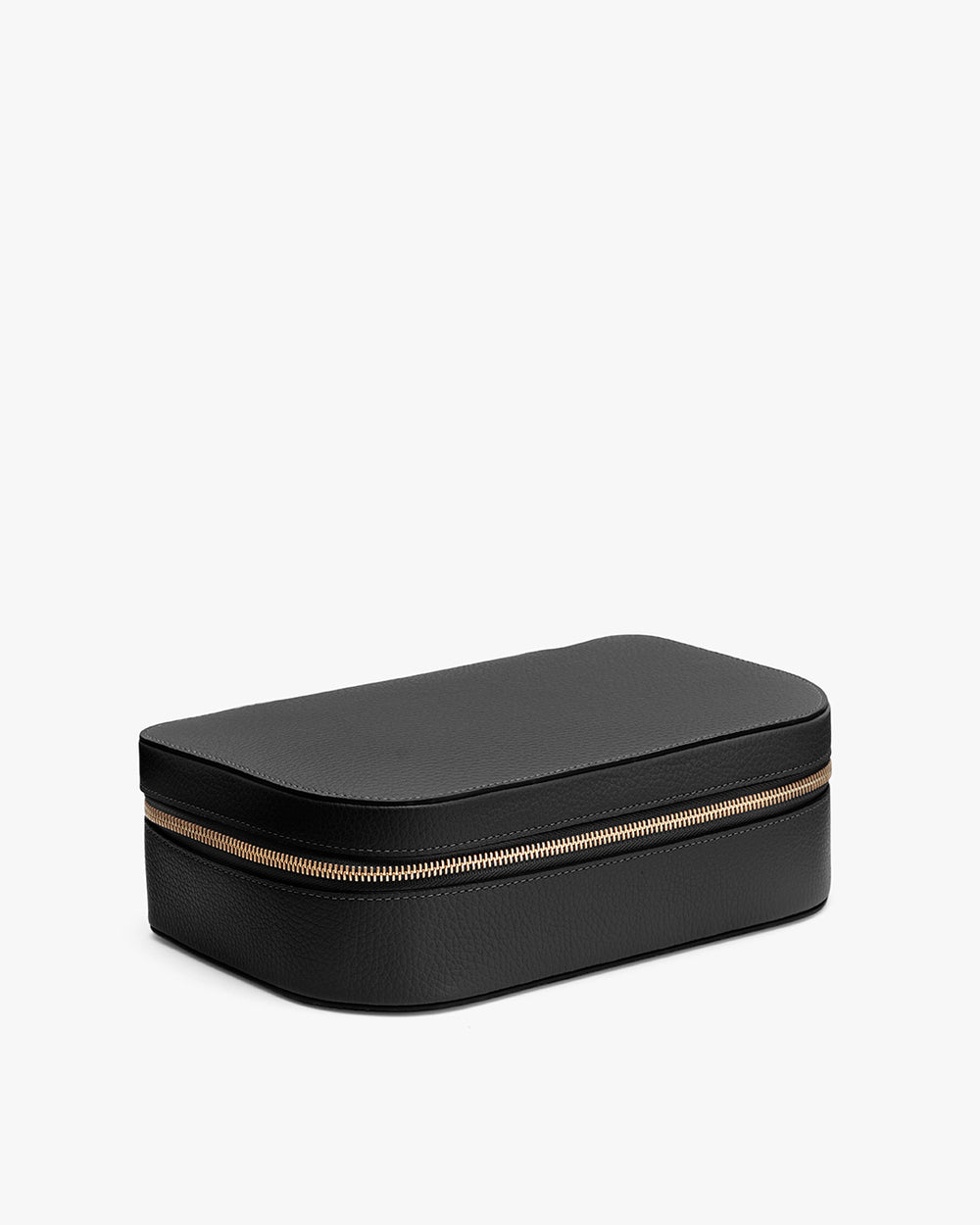 Rectangular case with a horizontal zipper closure
