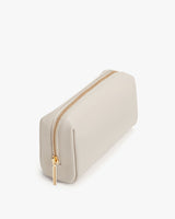 Rectangular pouch with a zipper on top.