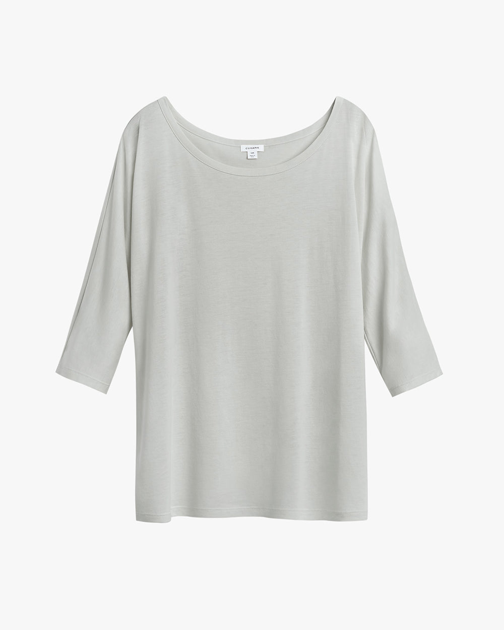 Three-quarter sleeve T-shirt displayed against a plain background.
