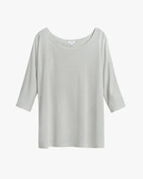 Three-quarter sleeve T-shirt displayed against a plain background.