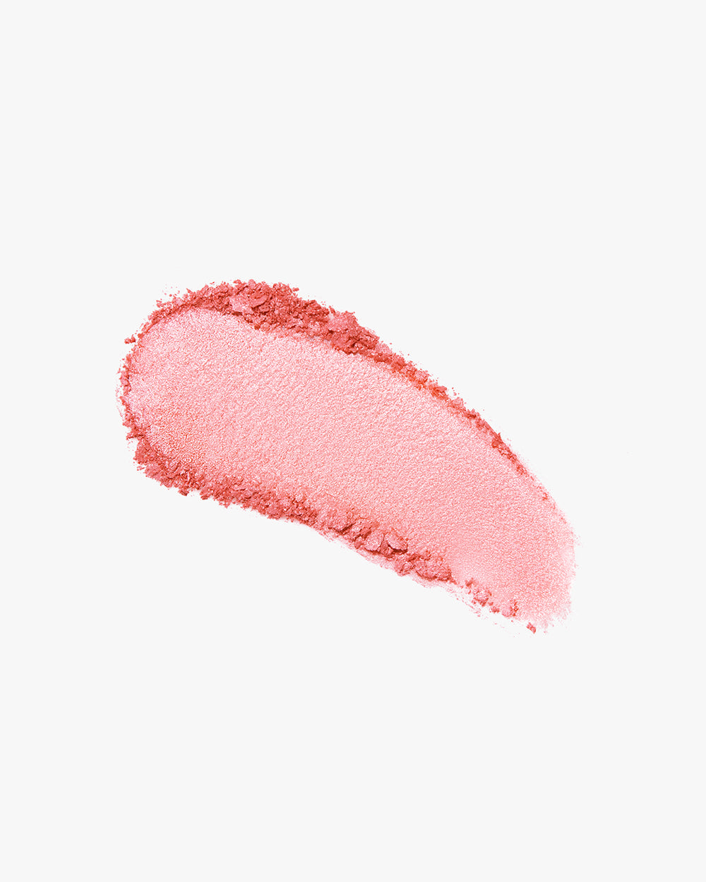 Brush stroke of blush on white background