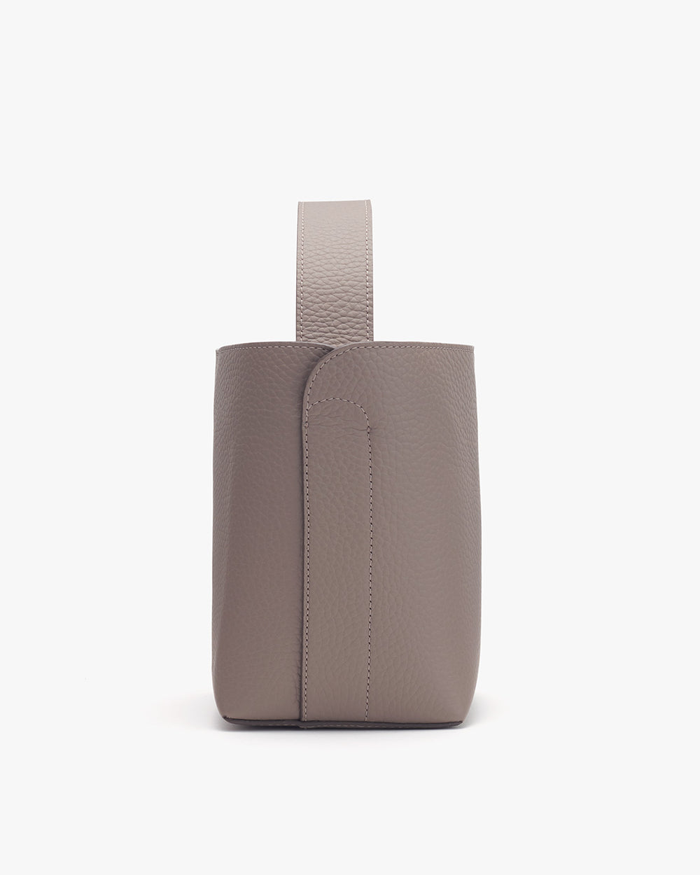 Rectangular bag with a vertical handle on a plain background.