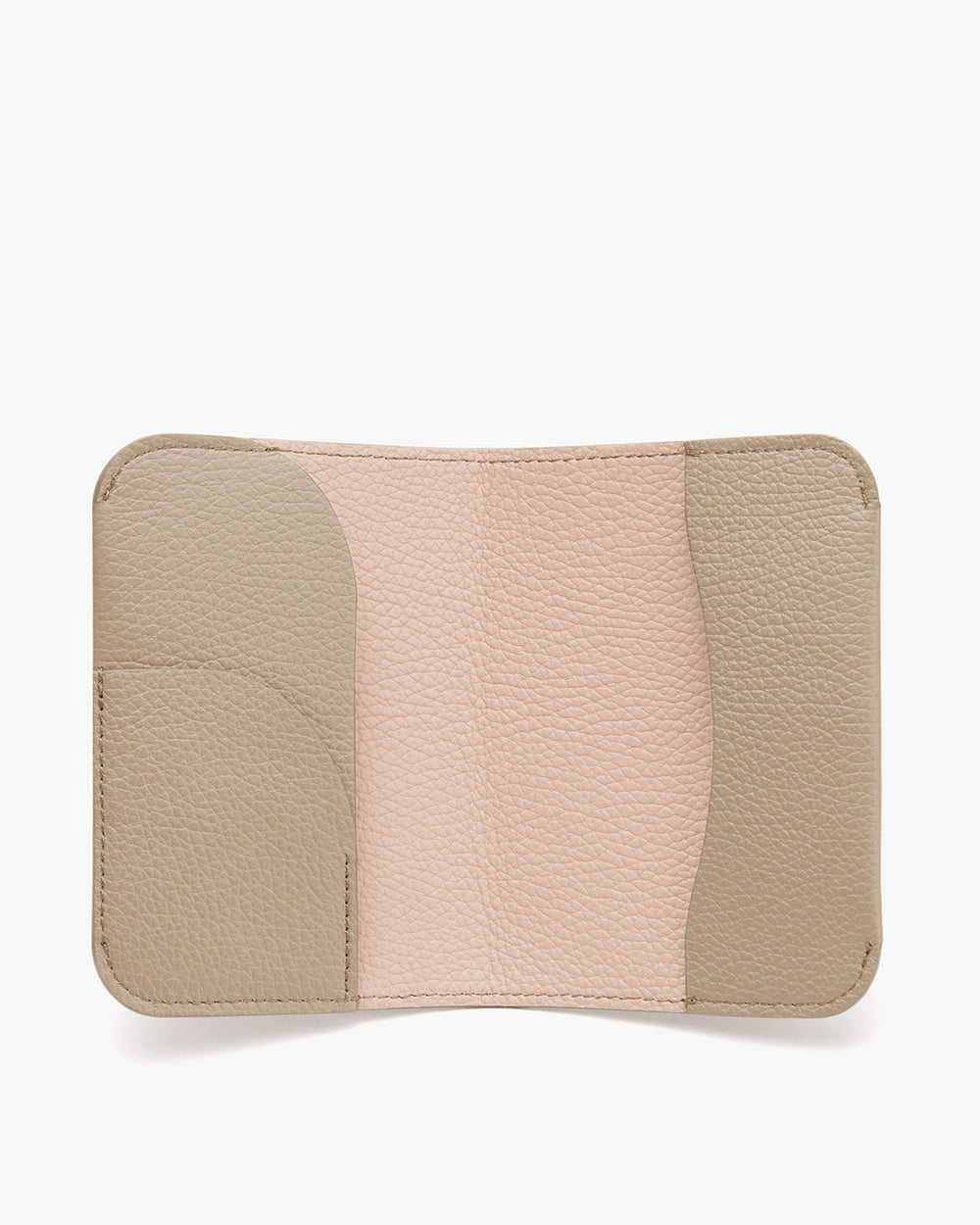 Open wallet showing interior with several slots.