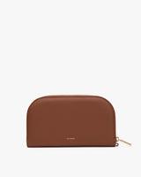 Wallet with zipper on top right corner.