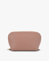 Small zippered pouch on a plain background.