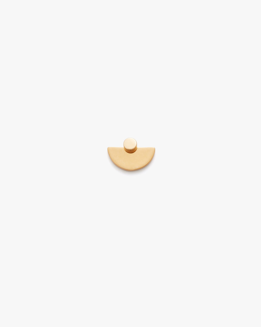 Small, round and semicircle object on plain background.