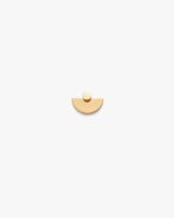 Small, round and semicircle object on plain background.