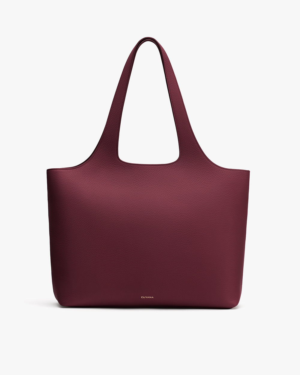 Tote bag with two handles and smooth texture.