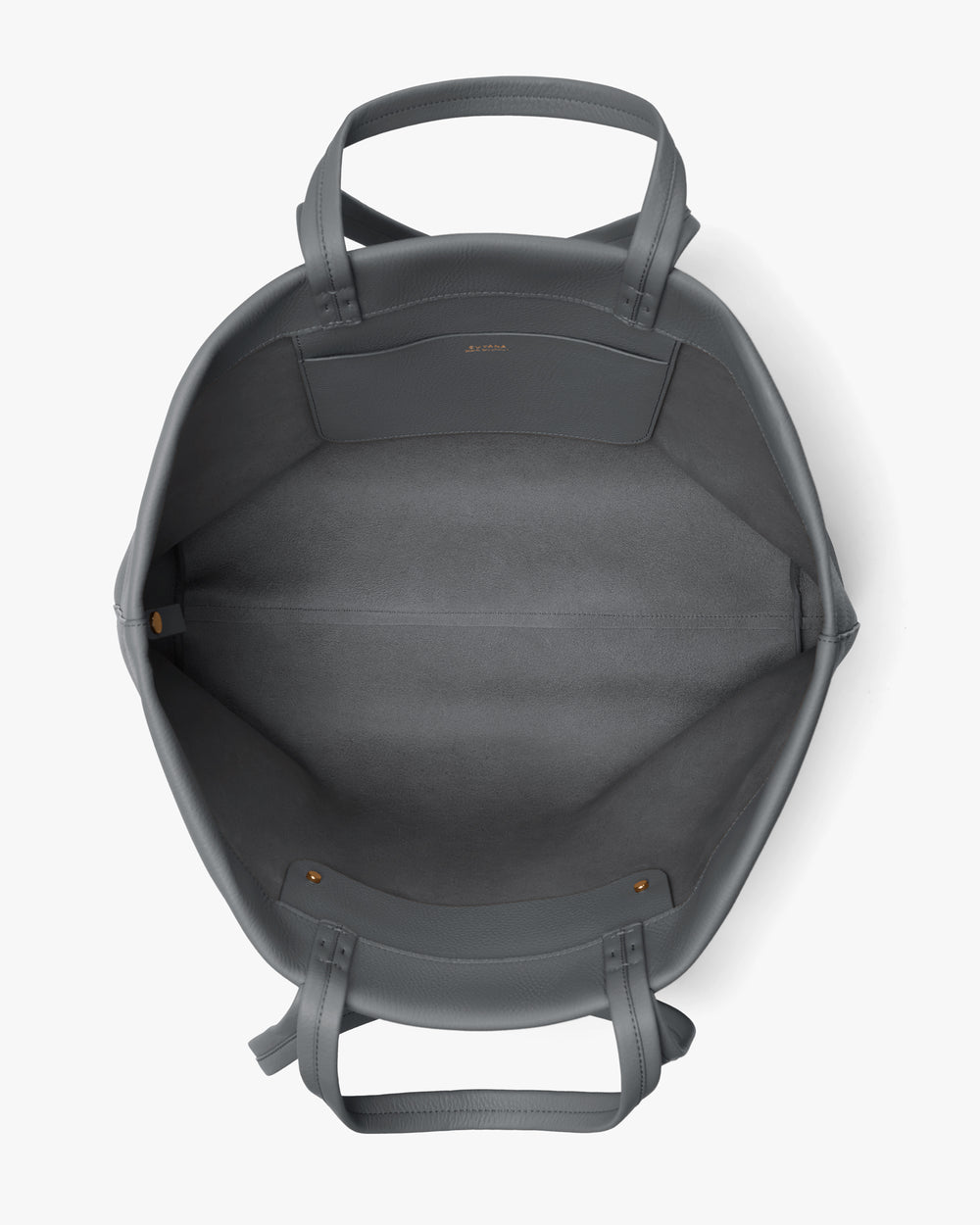 Open travel bag with handles and visible inner pocket