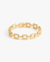 Rectangular link bracelet in a geometric pattern