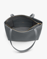 Open tote bag with visible inner pocket and zipper.