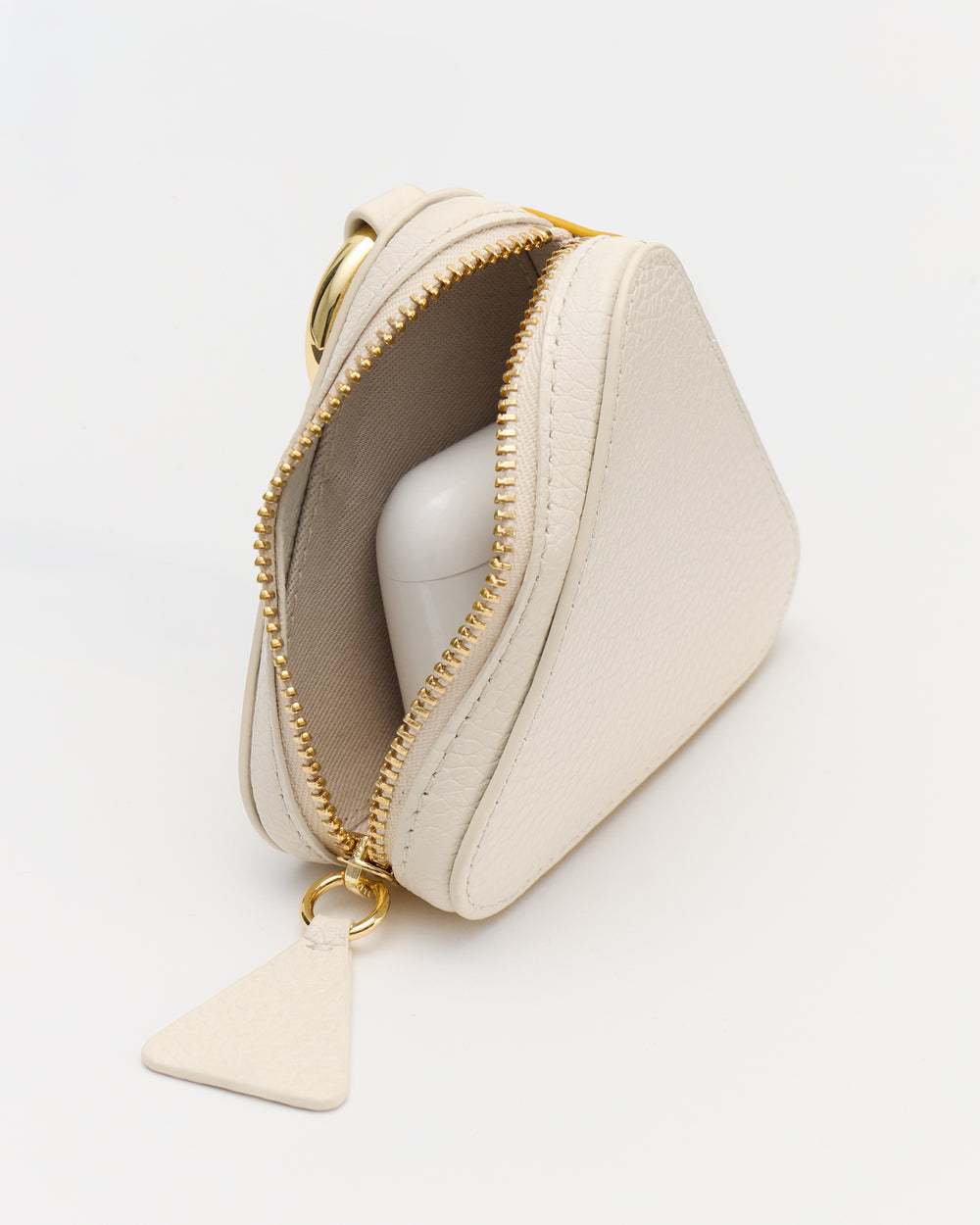 Small zippered pouch with AirPods case inside.