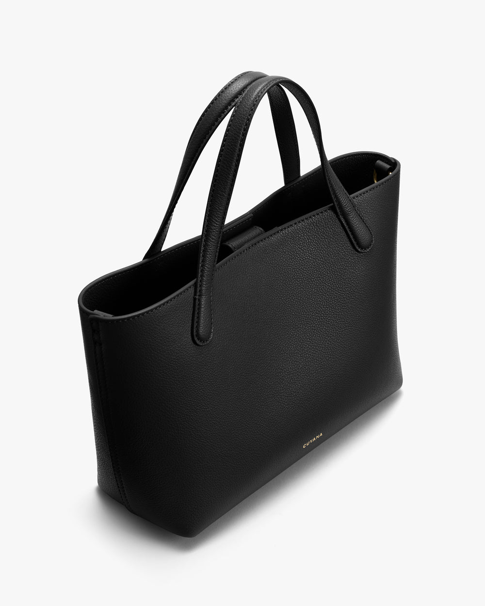 Tote bag with handles and small logo on the front.