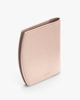 Pebbled texture wallet standing upright