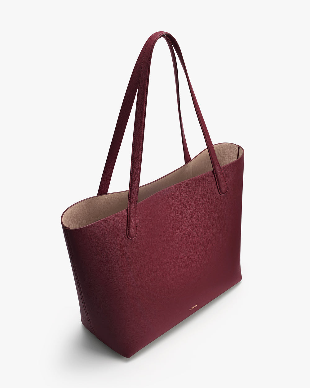 Tote bag with two long handles and an open top.