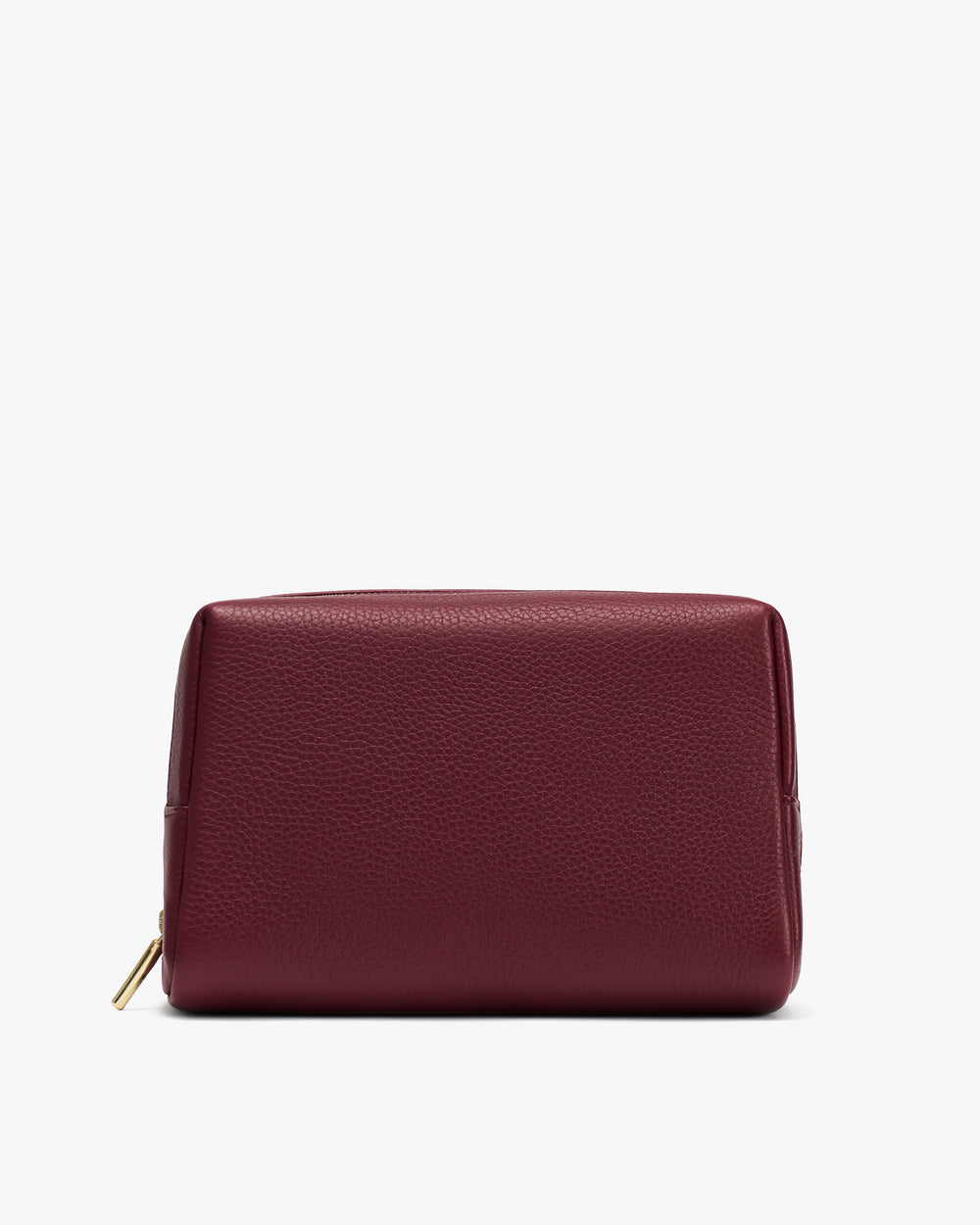 Rectangular pouch with zip closure, pebbled texture