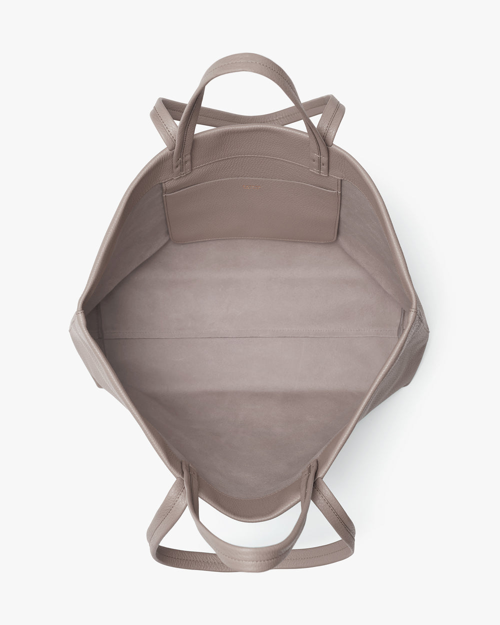 Open tote bag with visible handles and inner pocket.