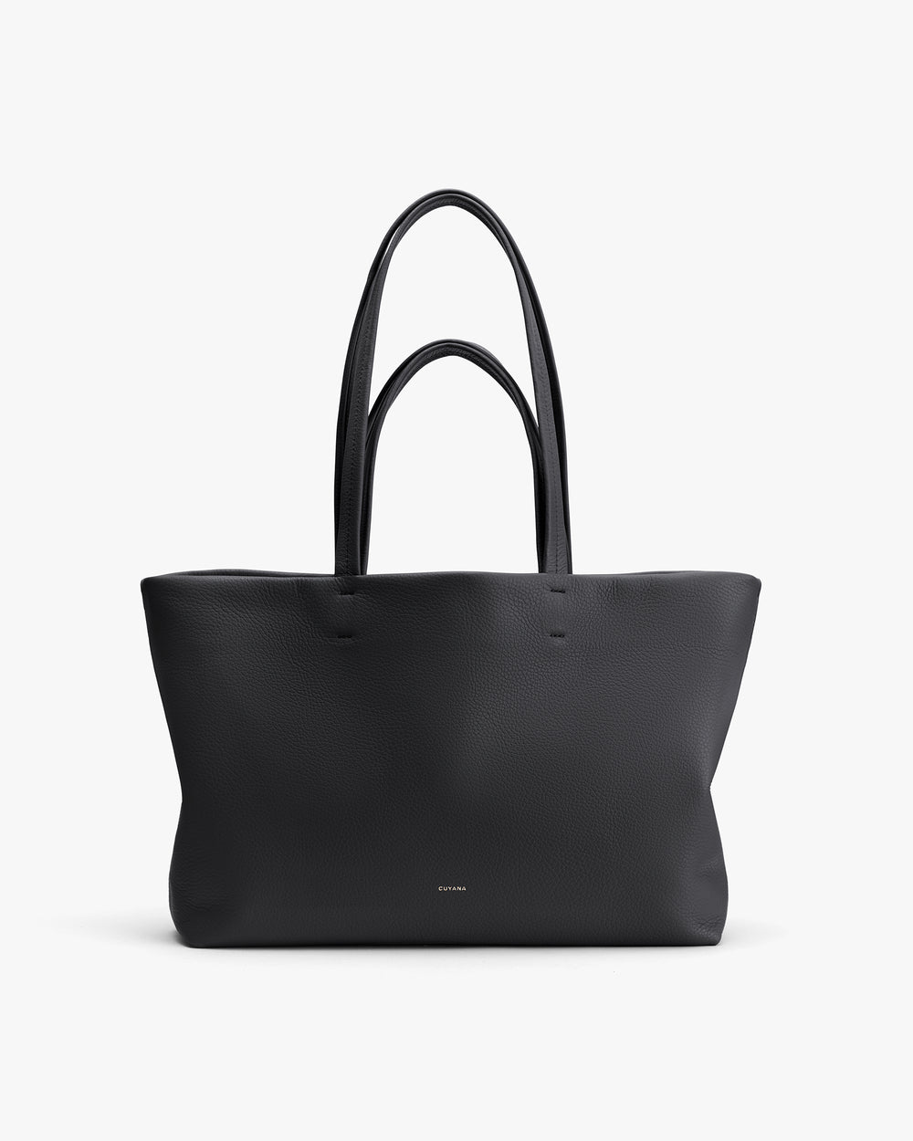 Tote bag with long handles displayed upright.