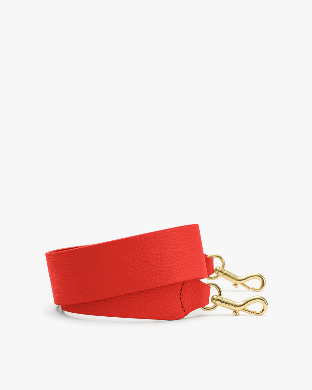 Bag strap with metal clasps on each end.