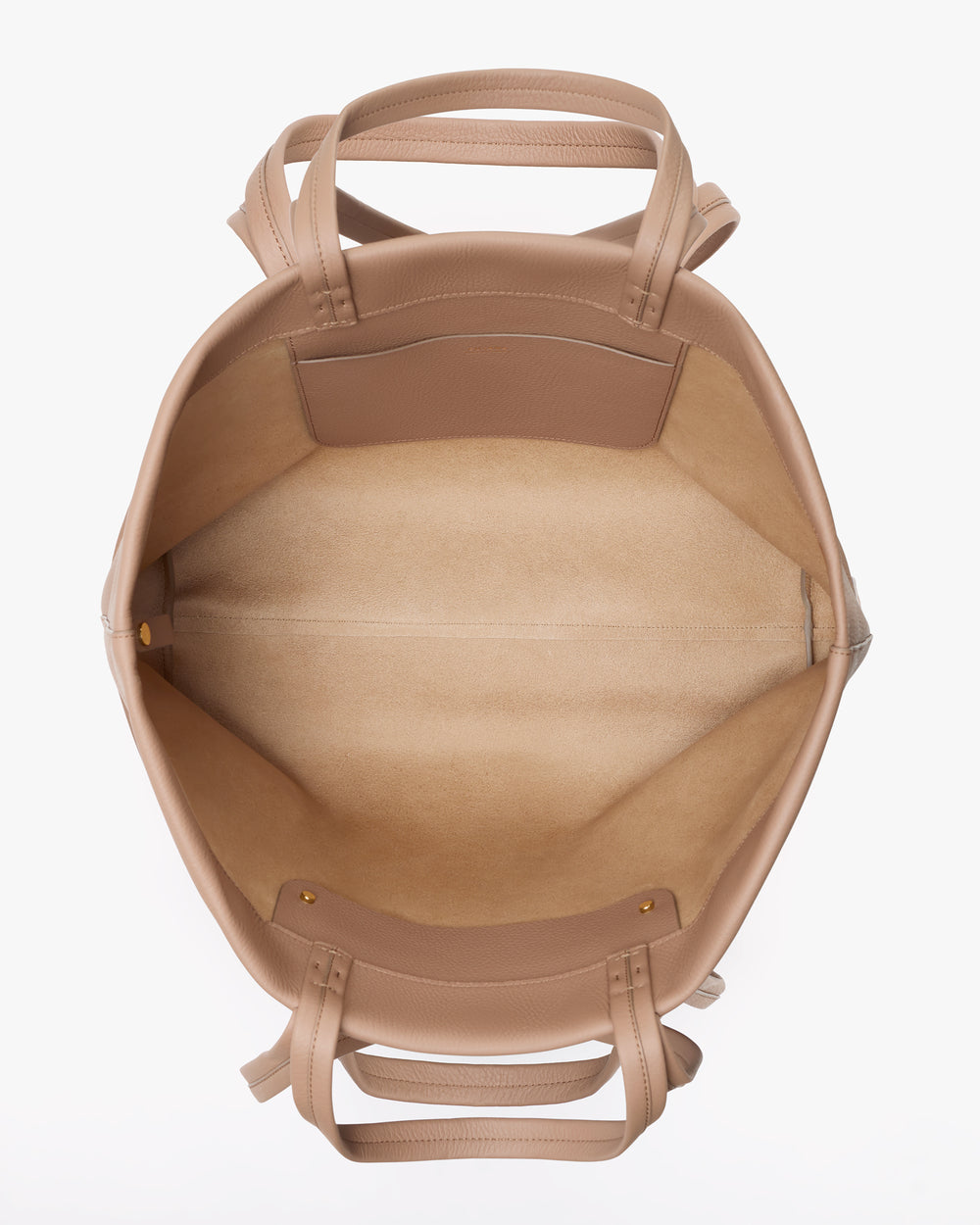 Open tote bag with handles and interior pockets.