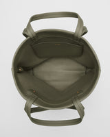 Open tote bag with double handles, viewed from above, showing interior compartments.
