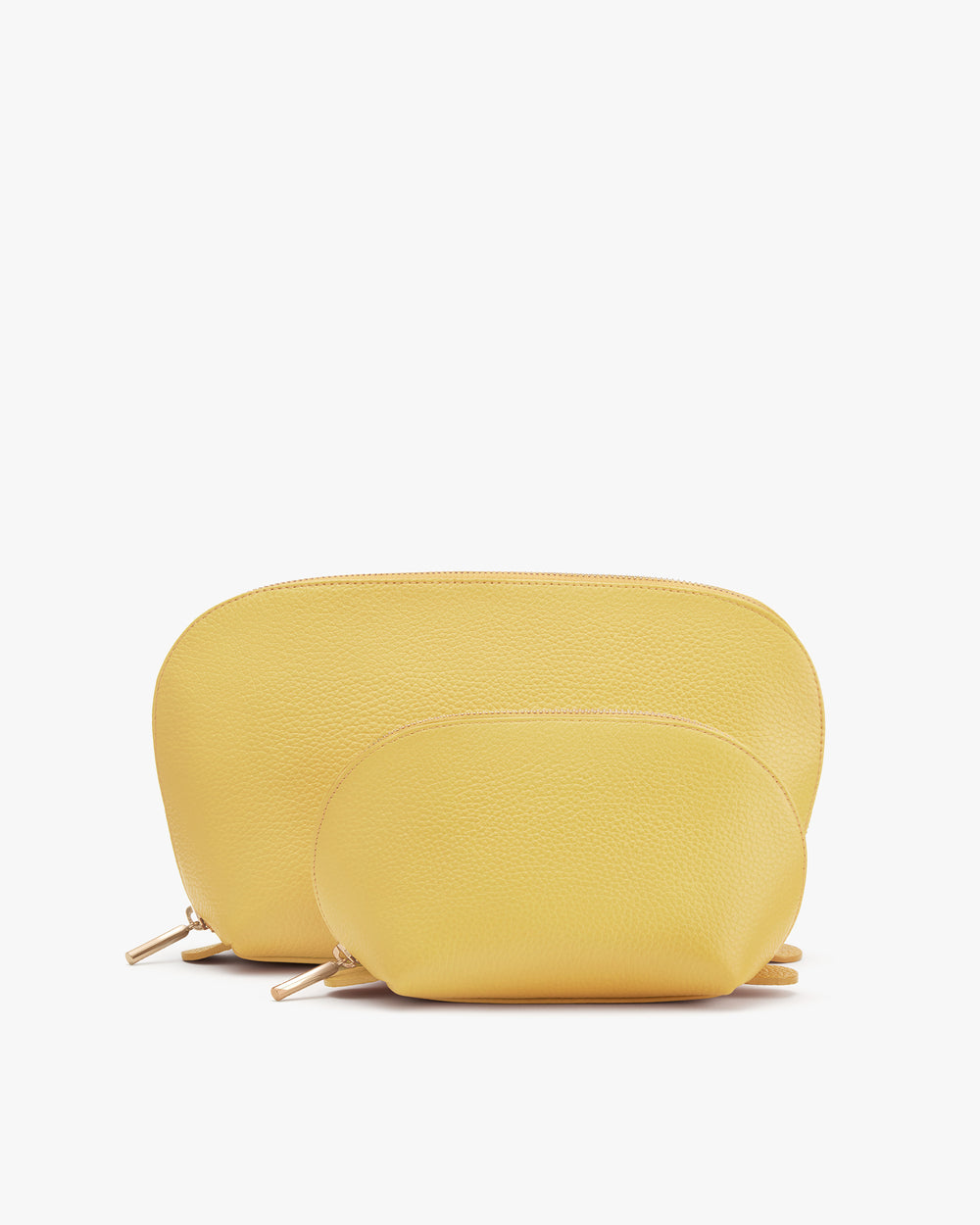 Two zippered pouch bags of different sizes.