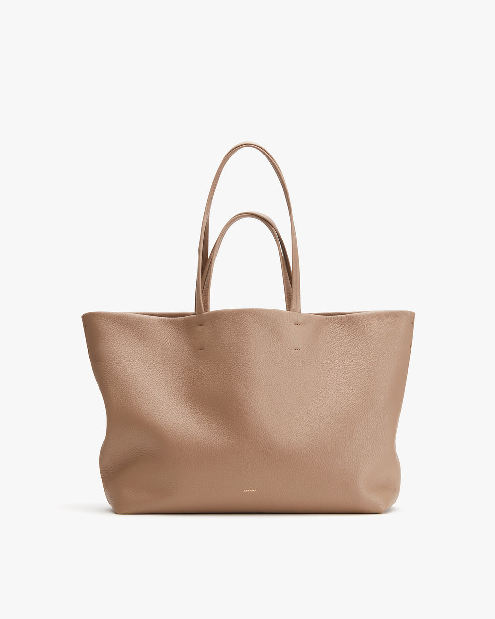 Tote bag with long handles displayed on a plain background.