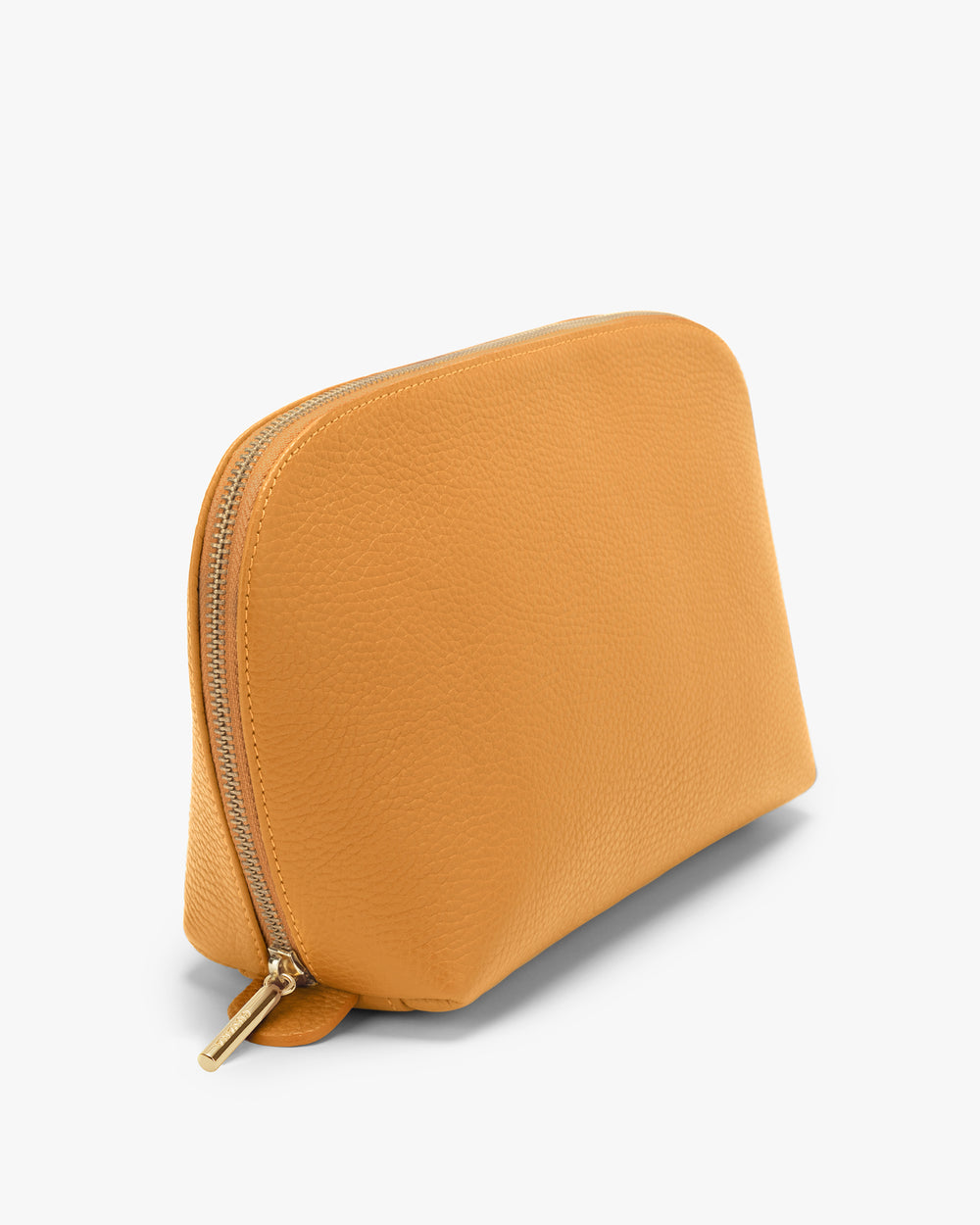 A small pouch with a zipper closure.