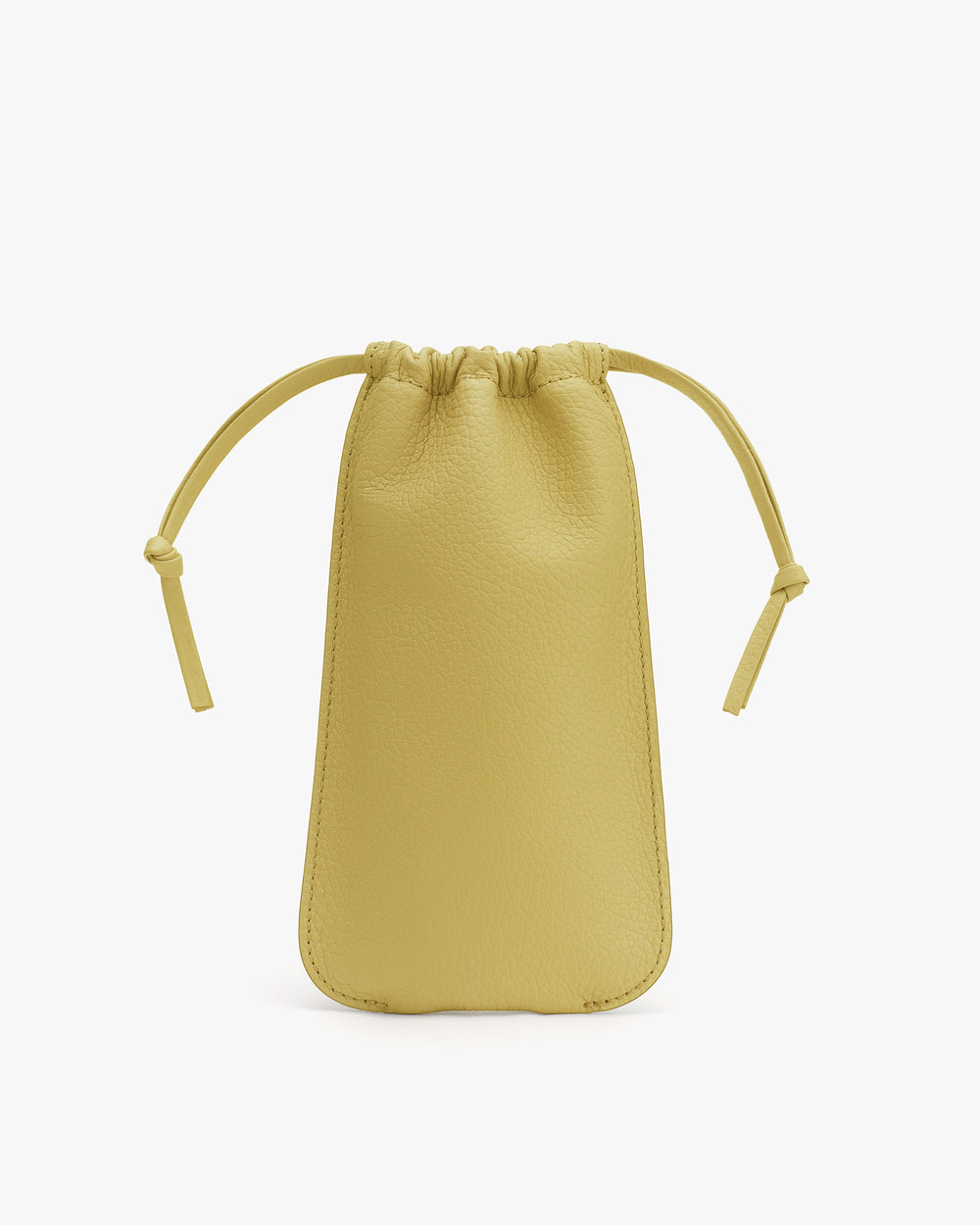 Small drawstring pouch with tied straps.