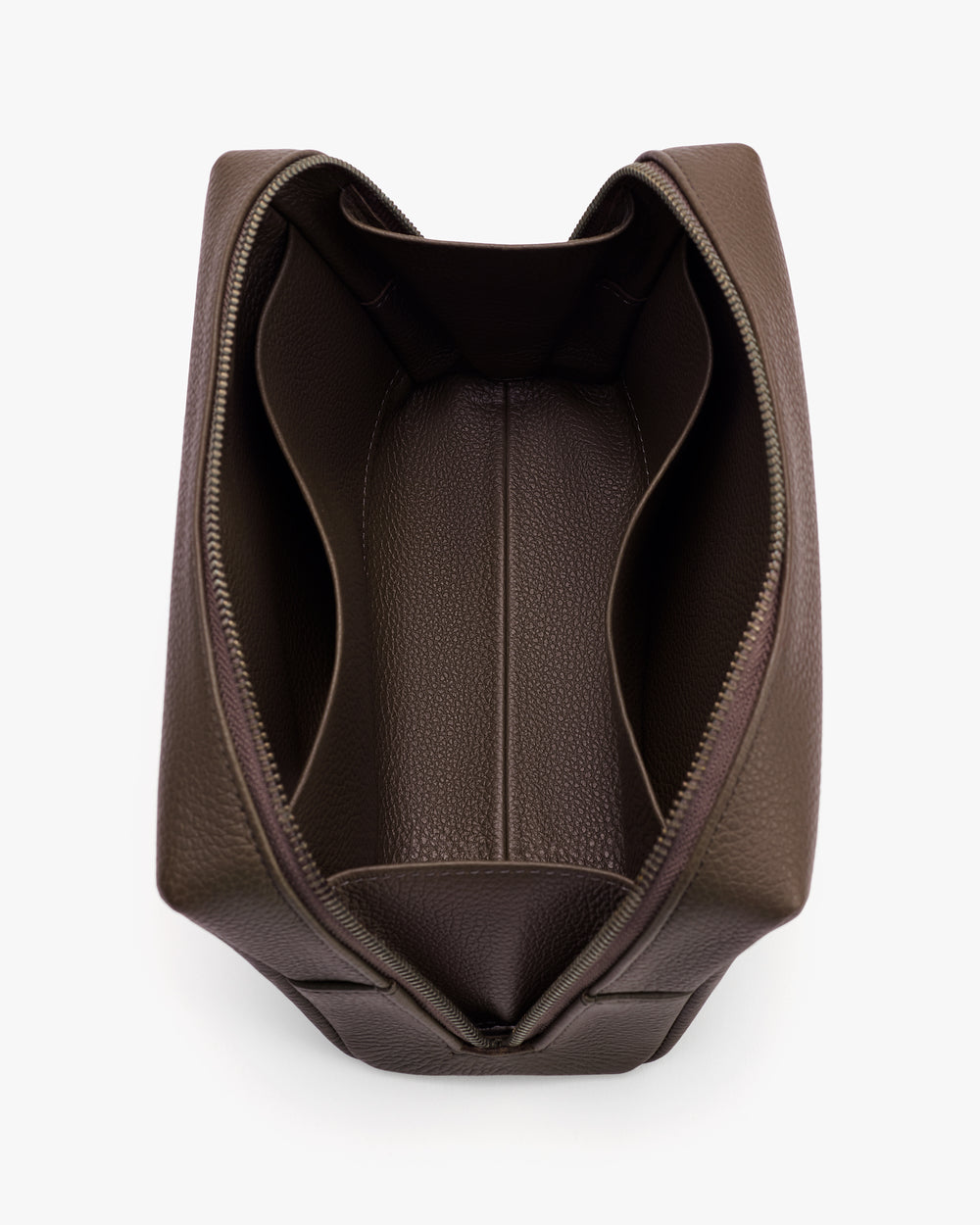 Open travel bag showing interior with two side pockets and a spacious main compartment.
