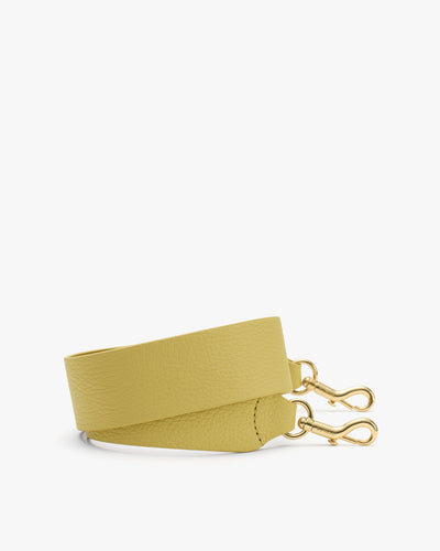 Bag strap with metal clasps on both ends.