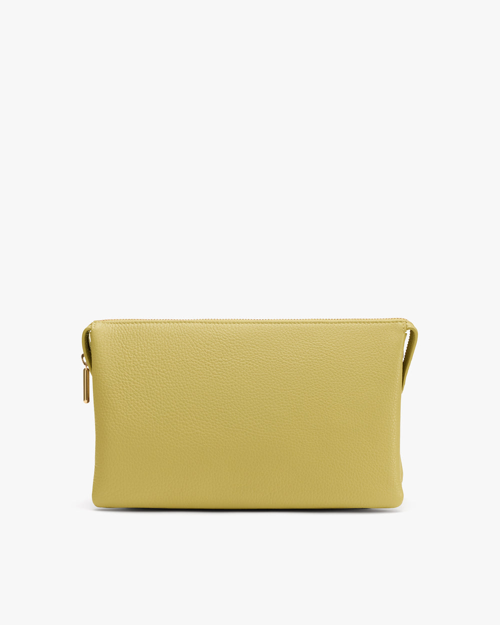Rectangular clutch bag with zip closure