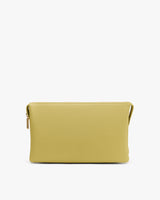 Rectangular clutch bag with zip closure