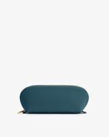 Rectangular zippered pouch with smooth surface.